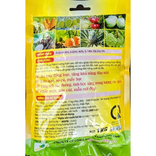 Phân bón Kali trắng siêu ngọt, kalimax 1kg. Tăng ngọt quả, lớn quả, chắc quả