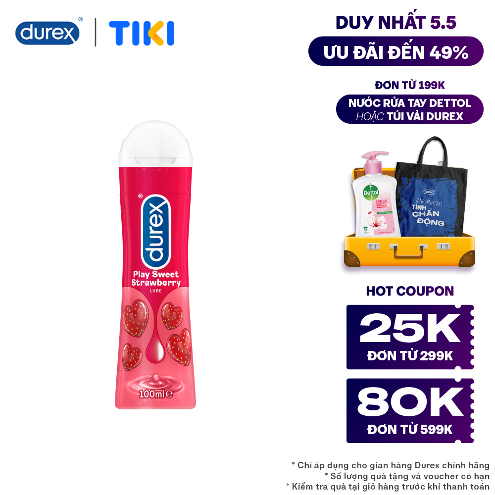 Gel bôi trơn Durex Play Strawberry 100ml