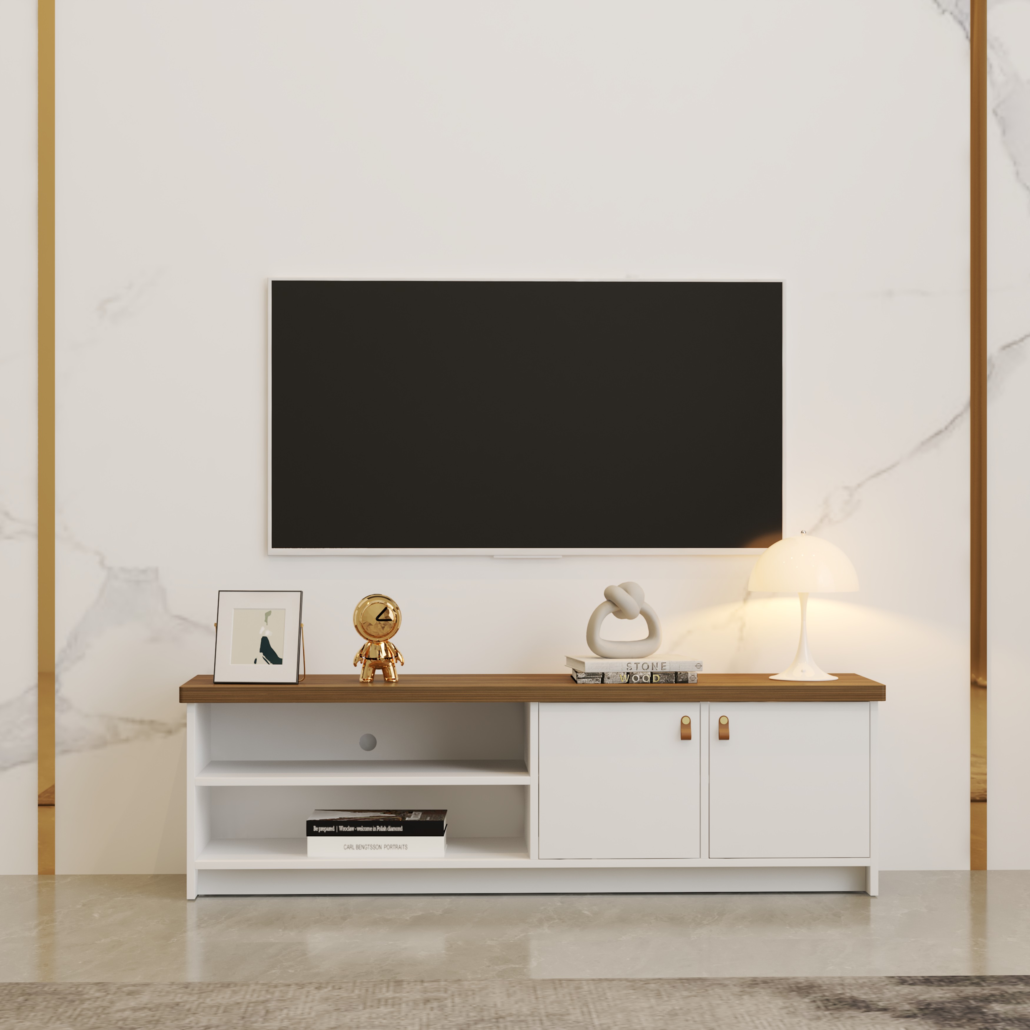 [Happy Home Furniture] NOMIA, Kệ Tivi 4 ngăn, 150cm x 38cm x 45cm ( DxRxC) , KTV_009