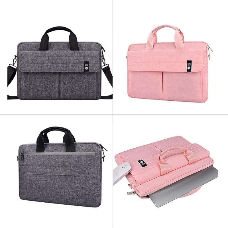 Nylon Túi Laptop 12 13 14 15.6 Inch Chống Nước Máy Tính Xách Tay Cặp Túi Cầm Tay Đeo Vai Nhiều Túi