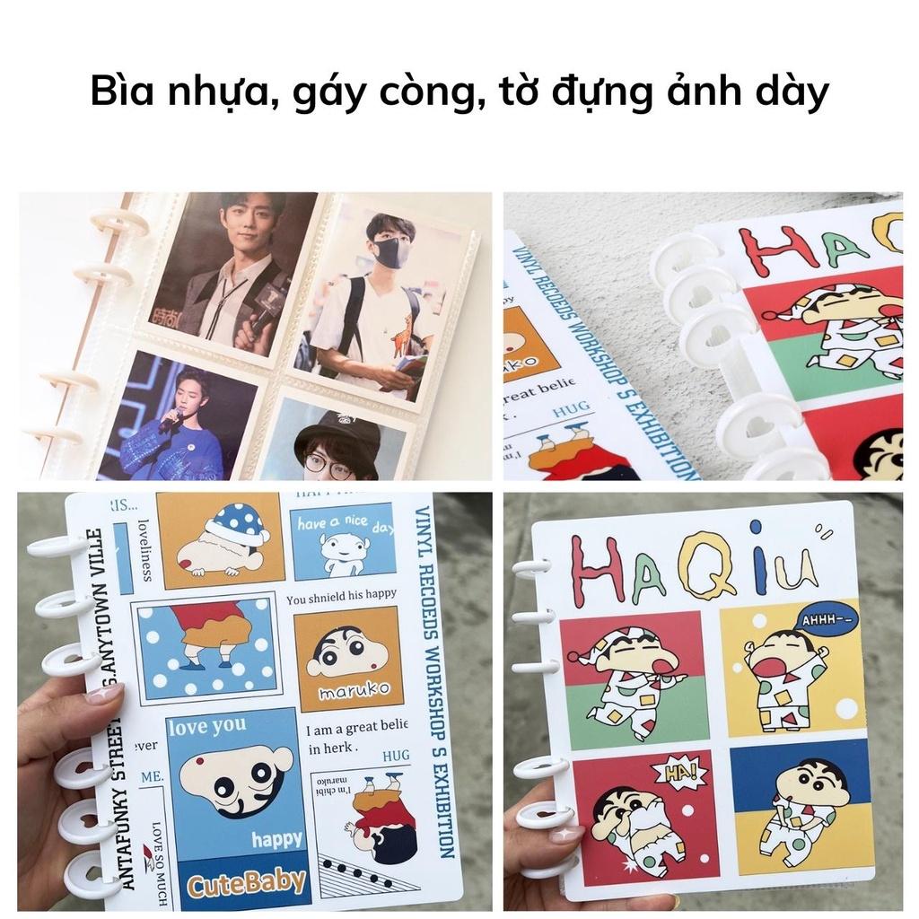 Album ảnh 6x9 đựng 160 ảnh bìa nhựa hình Shin cậu bé bút chì , để 200 ảnh bìa nhựa sắc màu Tú Vy Studio