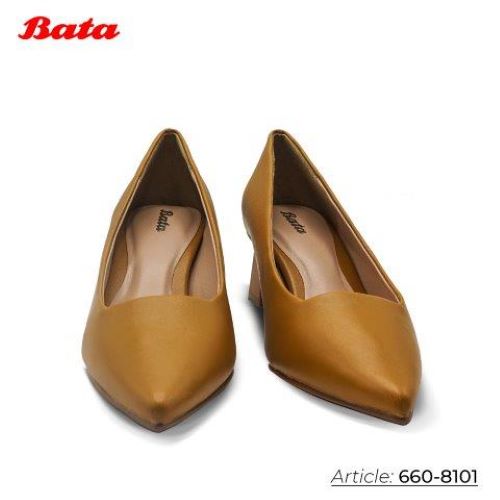 Giày nữ cao gót màu vàng Thương hiệu Bata 660-8101