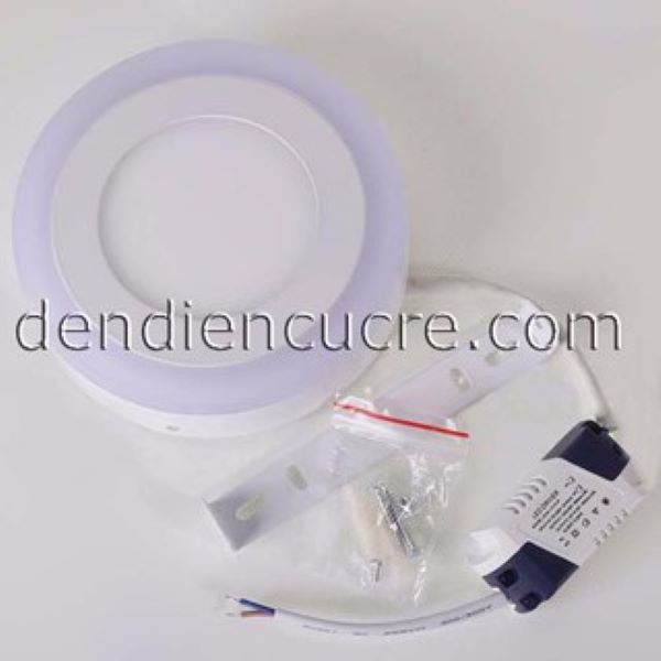 Đèn led âm trần 6+3W viền xanh dương