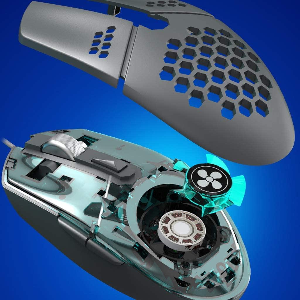 LED chơi game có dây usb fan hâm mộ light tổ ong chuột mài mòn chuột