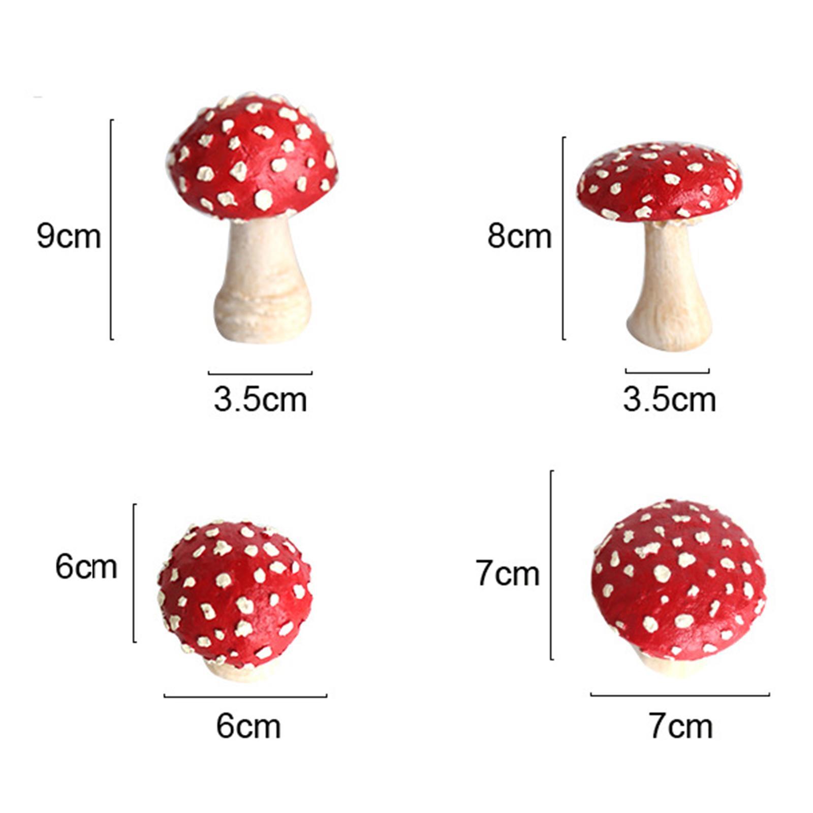 Mushroom Figure Yard Decoration Garden Ornament Durable Figurine for Fairy Patio