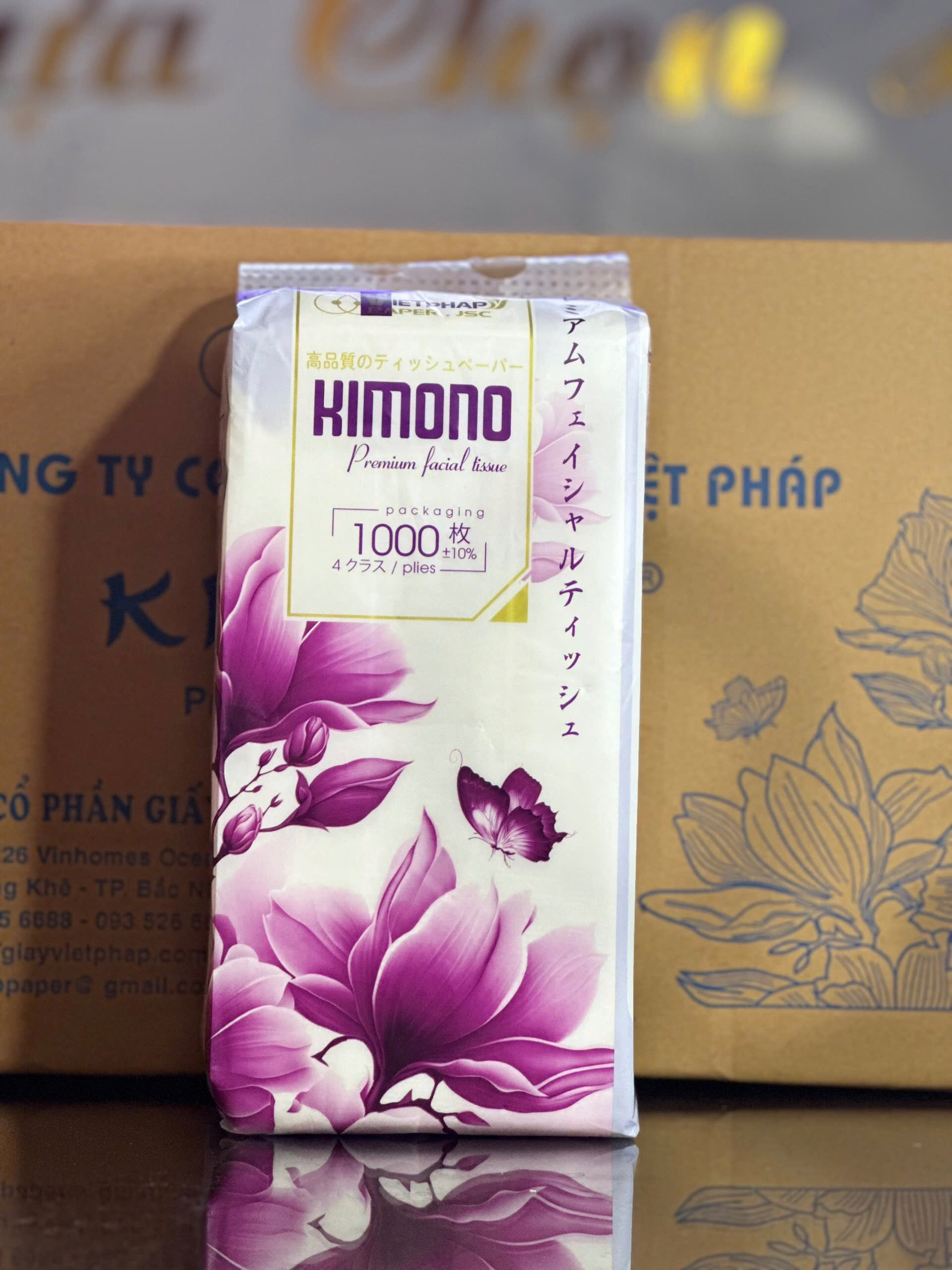 COMBO 10 bịch giấy treo tường đa năng KIMONO 4 lớp dạng rút 1100 tờ tặng kèm 4 móc treo