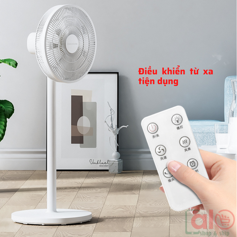 Quạt Điện Cây Đứng Hoặc Lửng Điều Khiển Từ Xa Có Hẹn Giờ 7 Cánh 3 Tốc Độ Gió Sang Trọng Siêu Mát