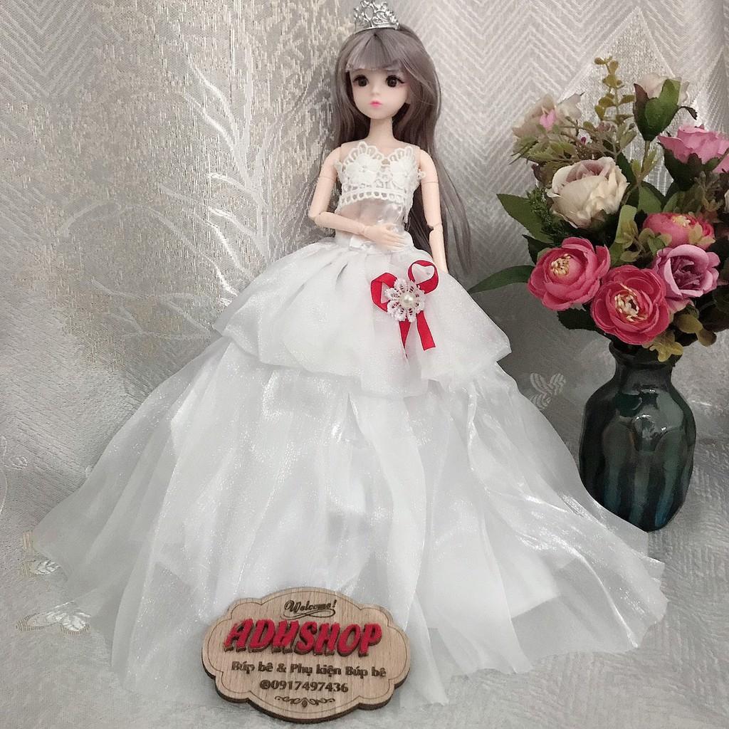 Váy cưới ren lưới cho búp bê cô dâu 30cm ms9-11 Sunnydoll