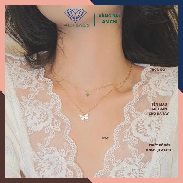 Dây chuyền đôi uyên ương hồ điệp, Quà tặng bạn gái,An chi jewelry