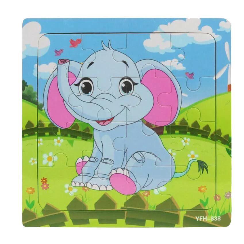 Tranh Gỗ Ghép Hình Con Vật Ngộ Nghĩnh Cho Bé Yêu