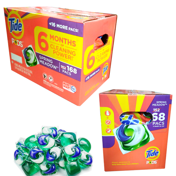 Thùng Viên giặt xả quần áo Tide Pods 4 bịch - 42 viên 1 bịch