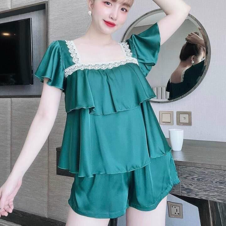 Đồ bộ đùi nữ mặc nhà, bộ cánh tiên phối ren dễ mặc- Phuongaliceshop