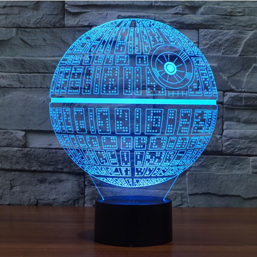 3D Illusion Acrylic Touch Decorating Lamp Light for Star War Multi-color