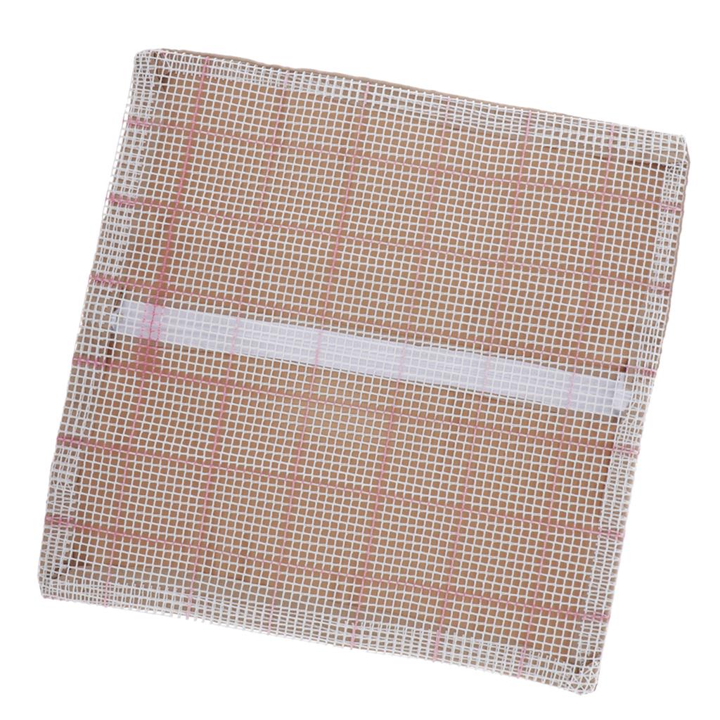 DIY Blank Cushion Carpet Mat Latch Hook Rug Hooking Mesh Canvas Kits Cover Hand Craft Embroidery Pillowcase Crocheting Handmade for Kids Adults