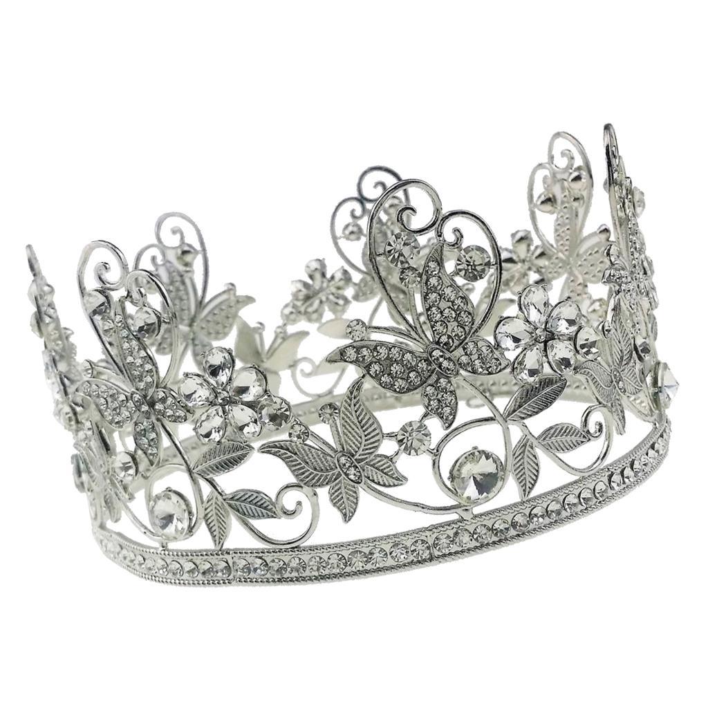Wedding Princess Crystal Crown Tiara Bridal Rhinestone Hair Accessories White