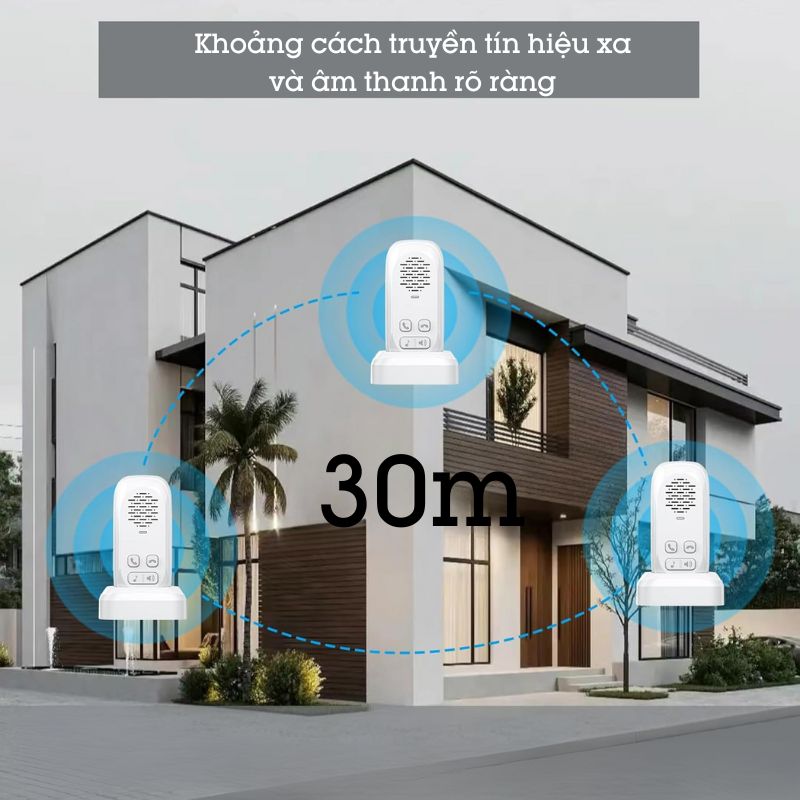 Chuông cửa đàm thoại 2 chiều không dây chống nước Intercom Doorbell IDS1