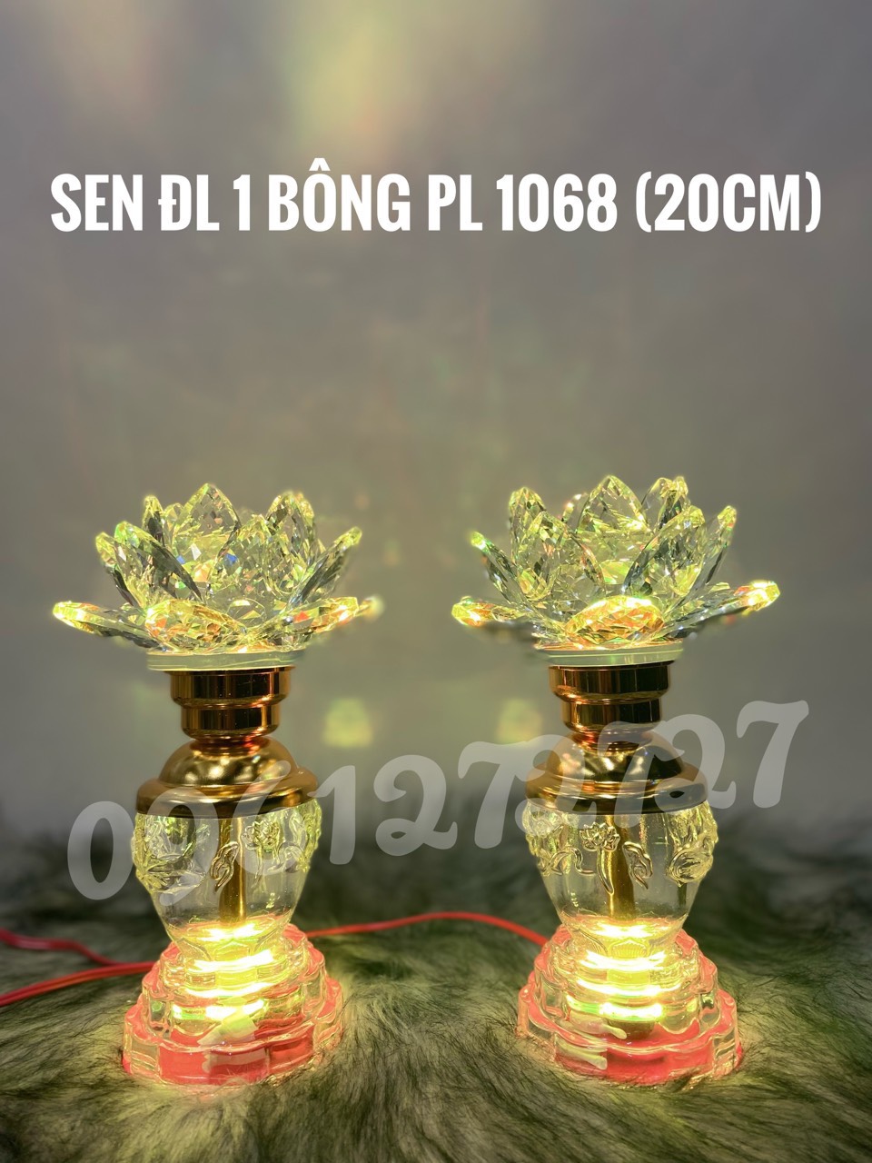 ĐÈN THỜ PHA LÊ CAO CẤP 1068 1 CẶP