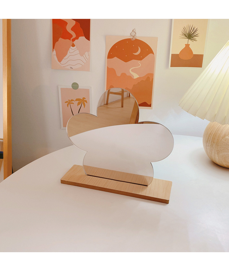 Gương Đế Gỗ 2 Mặt Nhiều Hình Xinh Xắn Decor Phòng Ngủ, Nhà Cửa