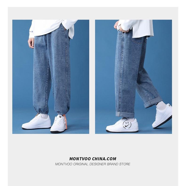 Quần bò, Jean Baggy nam TR03 ống Suông, rộng style hàn quốc - Top xu hướng 2021