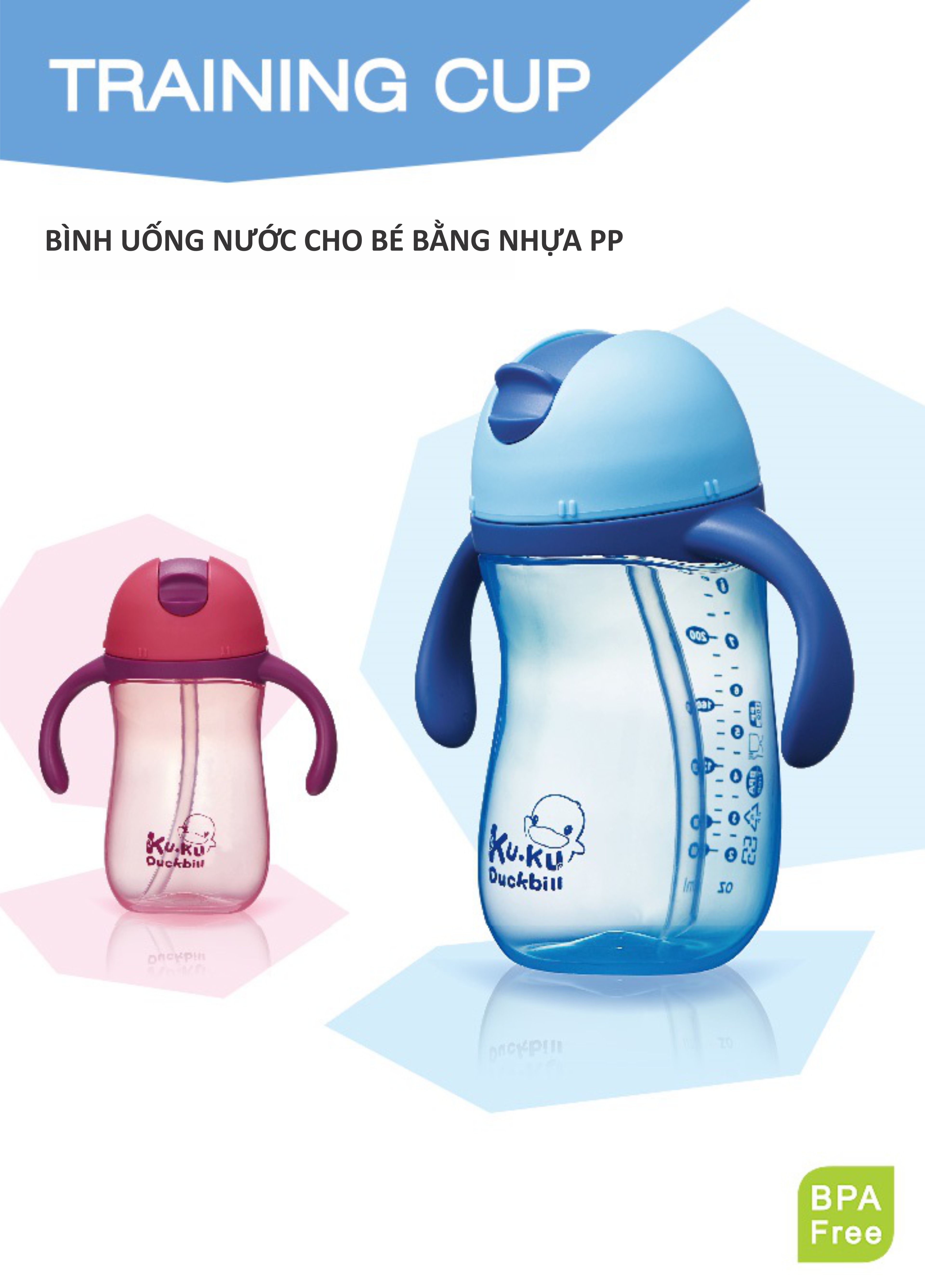 Bình uống nước Kuku KU5485 260ml (nhiều màu)