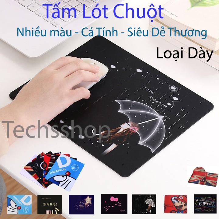 Miếng lót chuột -Tấm lót chuột - Pad lót chuột nhiều hình - Siêu Dày - Nhiều Màu