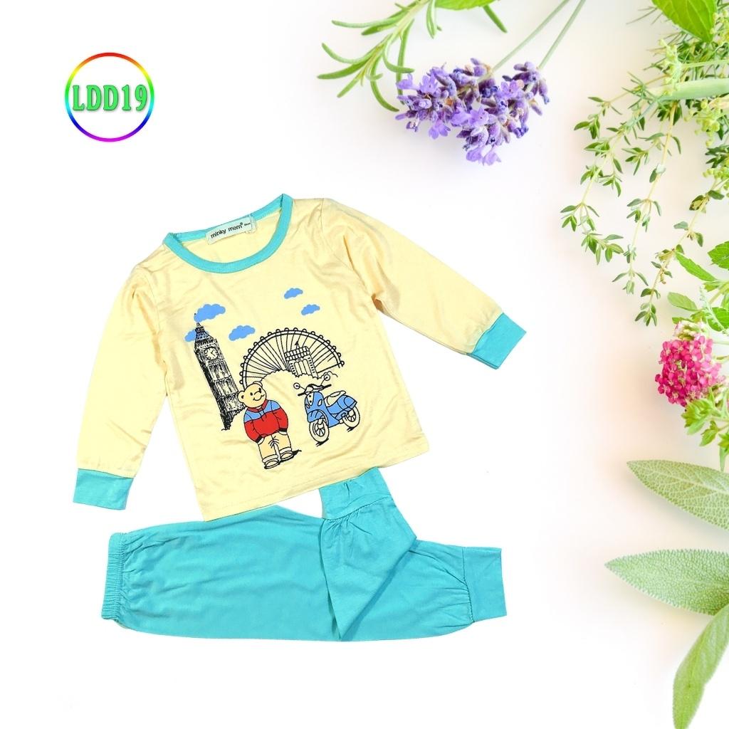 Bộ Dài Tay Cho Bé LDD19 Đồ Bộ Thun Lạnh Cao Cấp Mềm Mịn Thoáng Mát Hàng Dễ Chịu, Thoải Mái Cho Bé