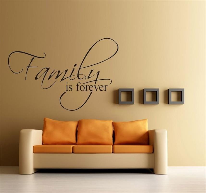 Decal dán tường chữ FAMILY IS FOREVER ý nghĩa gia đình hạnh phúc