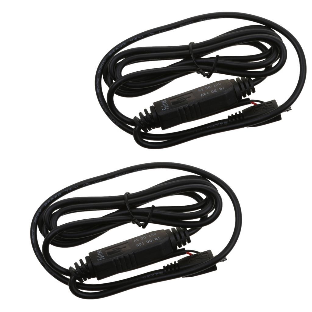 2x DC 8V-20V to 5V Micro USB Port Cable Car Charger Camera Phone  Pad
