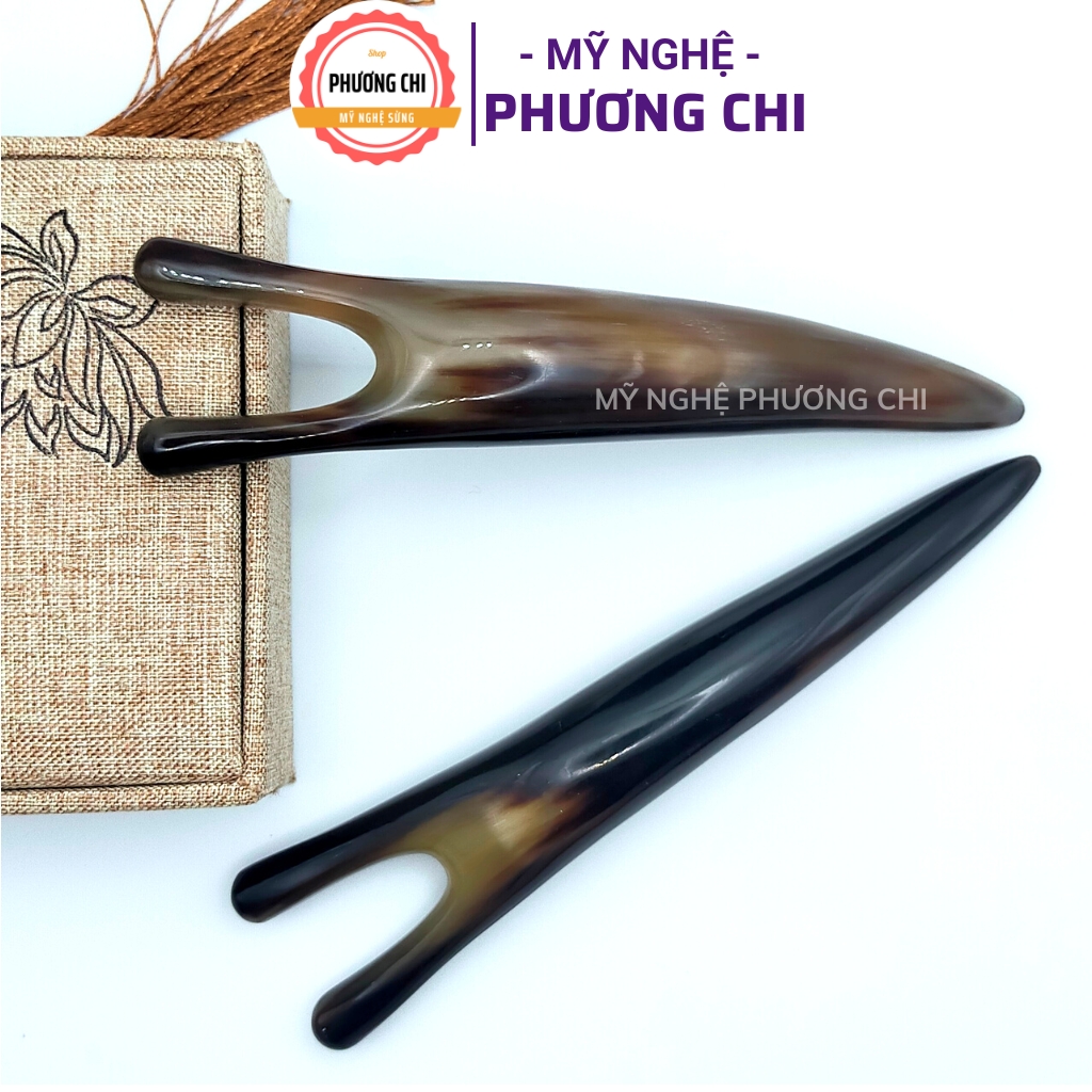 Cây ấn huyệt massage body cột sống bằng sừng trâu, dụng cụ massage mũi | Mỹ Nghệ Phương Chi