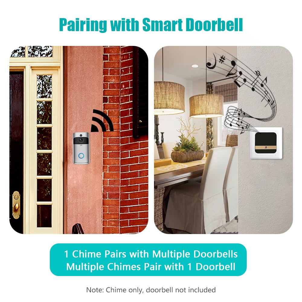 Chuông không dây, âm lượng có thể điều chỉnh và lựa chọn âm nhạc