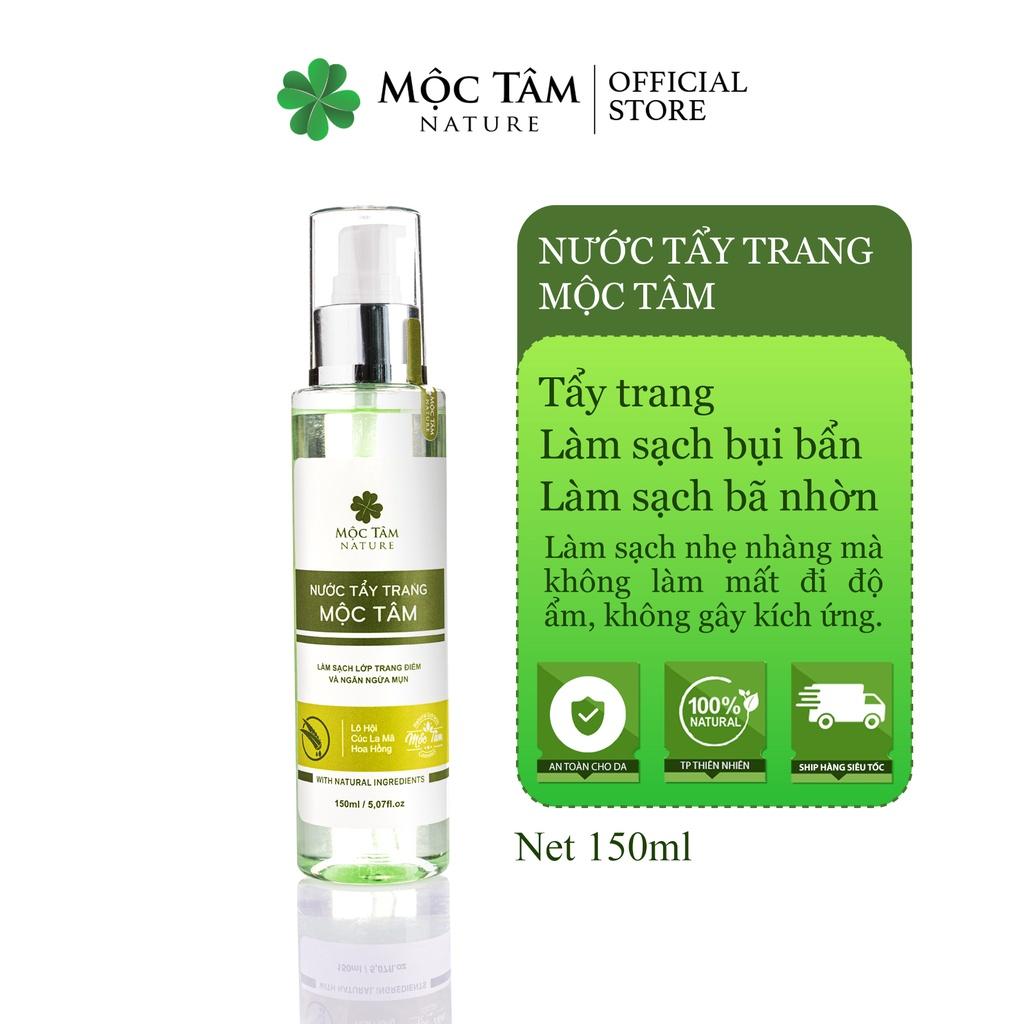 Nước Tẩy Trang Mộc Tâm 150ml - Tinh Chất Thiên Nhiên Sạch Sâu, Cấp Ẩm, Không Gây Kích Ứng Da (Mộc Tâm Nature)