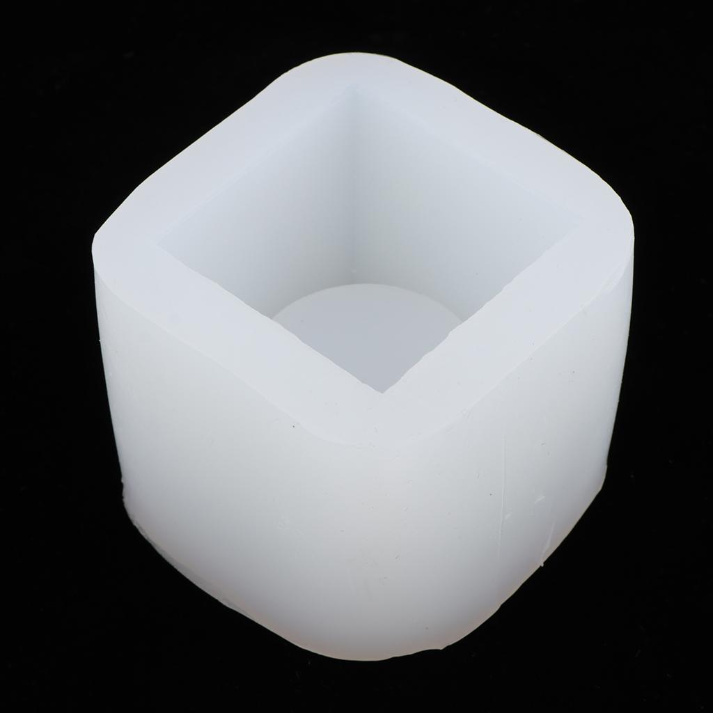 Geometric Round Square Silicone Flower Pot Mold Concrete Cement Resin Cast Mould