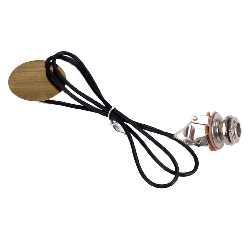 Piezo Transducer Pre-wired Pickup For Acoustic Guitar Violin Banjo Mandolin