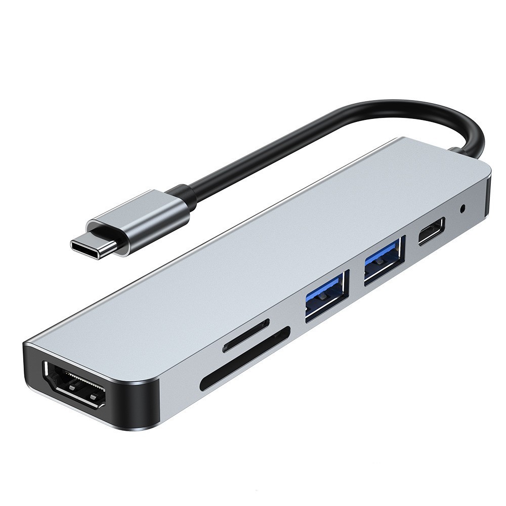 HUB USB 6 Trong 1 HUB C Type-C USB C Sang USB 3.0 Dock Tương Thích HDMI Cho MacB00k Pr0 Bộ Chia USB-C Loại C 3.0