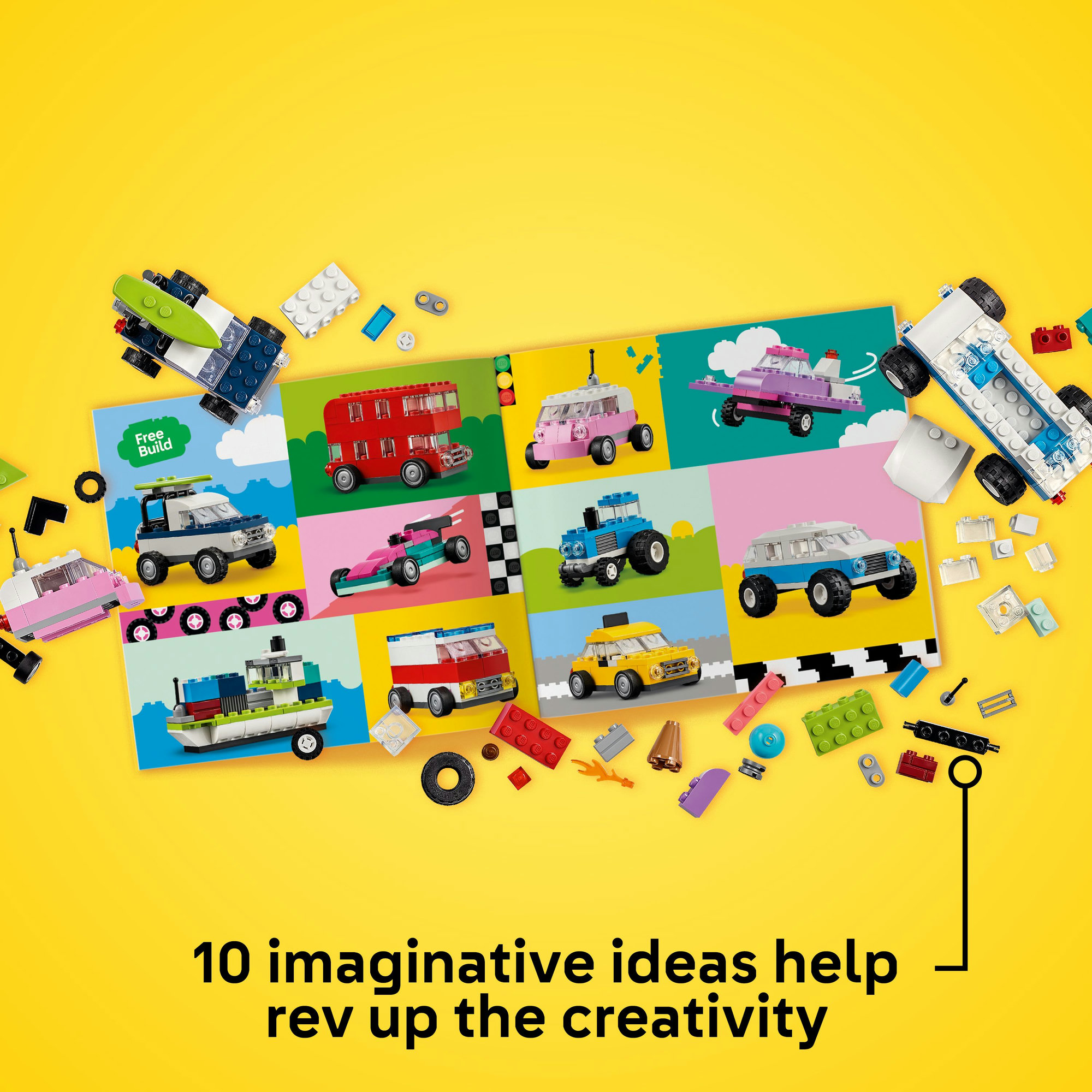 LEGO CLASSIC 11036 Đồ chơi lắp ráp Bộ gạch chi tiết chủ đề phương tiện xe (900 chi tiết)