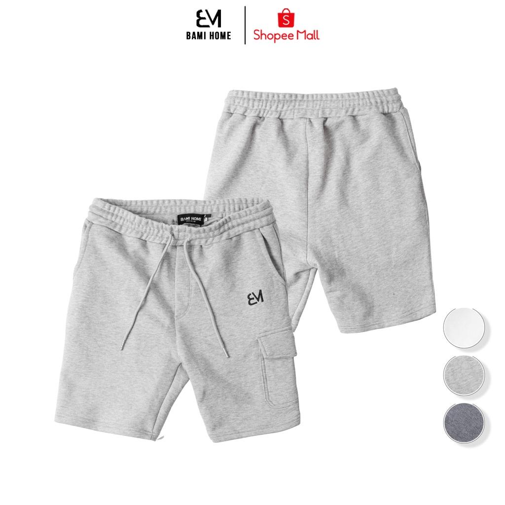 Quần đùi nỉ túi hộp cao cấp BAMIHOME phong cách cá tính tiện lợi QN-008