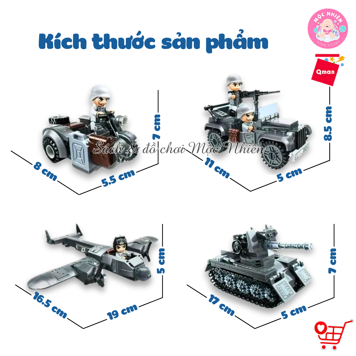 Đồ chơi lắp ráp, xếp hình Qman 21021 - Chiến dịch nhanh (508 chi tiết) - Dành cho bé trai từ 6 tuổi