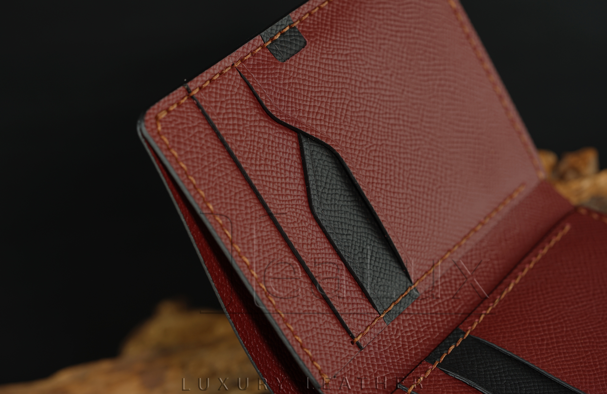 Ví Da Epsom Dáng Đứng Handmade Lealux Epsom Wallet 3