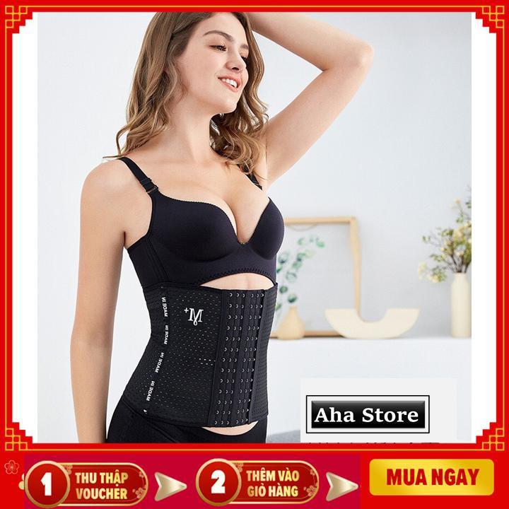 Đai Gen Nịt Bụng M+ Giảm Béo, Giảm Eo, Giảm Mỡ, Định Hình Tạo Vòng Eo Thon Gọn 4 Thanh Chống Cuộn