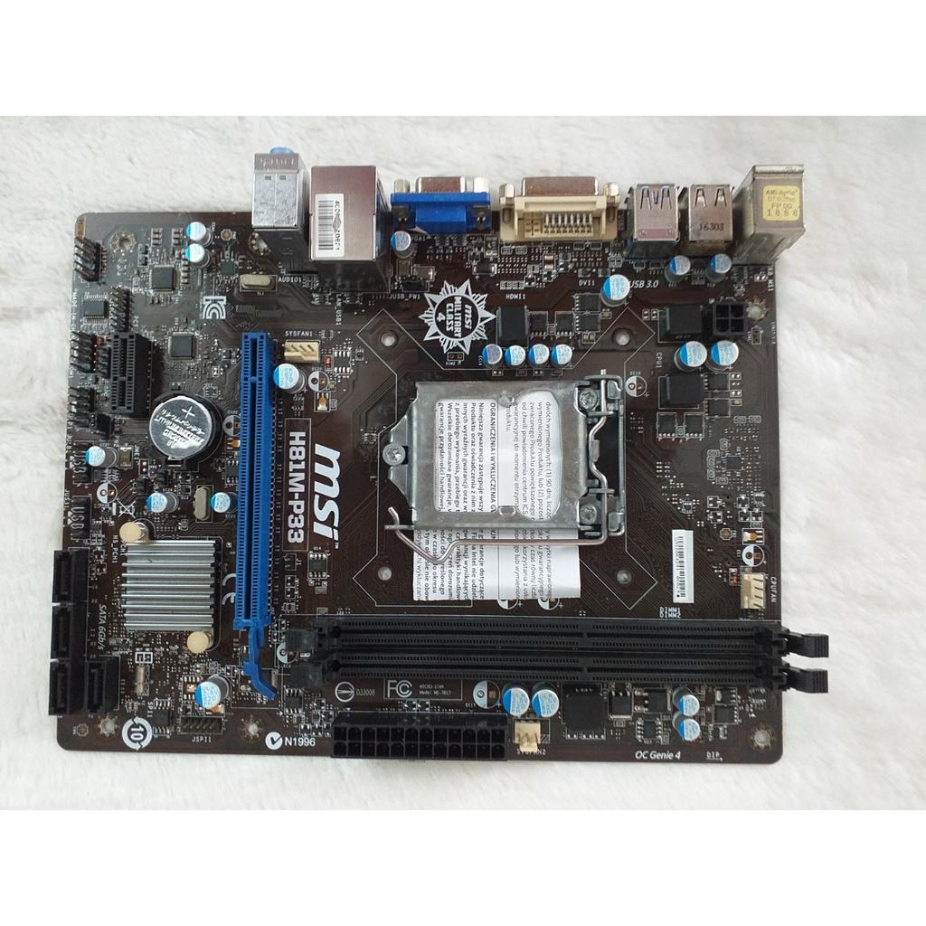 Mainboard MSI H81M-P33 SK 1150  - Hàng Chính Hãng