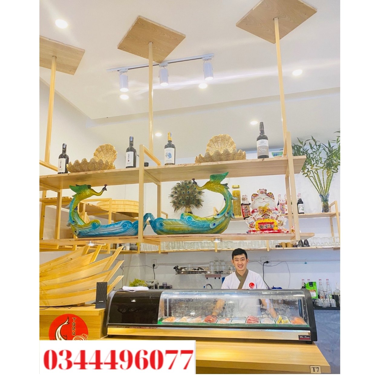 Tủ trưng  bày SuShi để bàn cao cấp