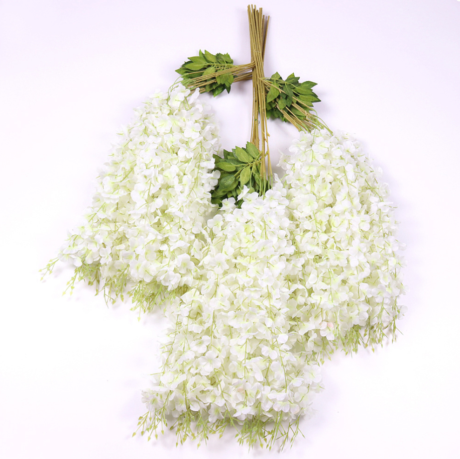 Hoa tử đằng giả chiều dài 110cm Bông giả cao cấp trang trí decor phòng khách chụp ảnh