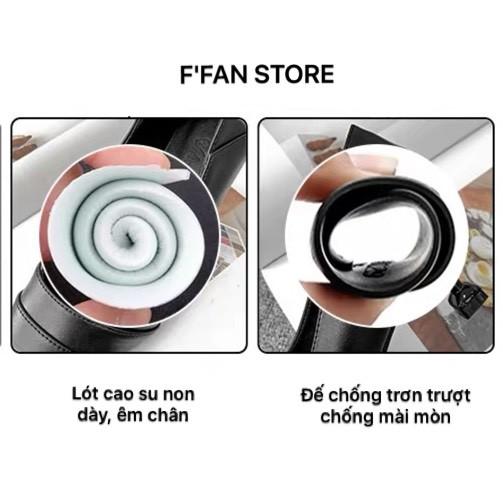 Giày Cao Gót (DA THẬT) Da Mềm Như Bún Công Sở Văn Phòng Nữ Vạt Xiên FFAN STORE