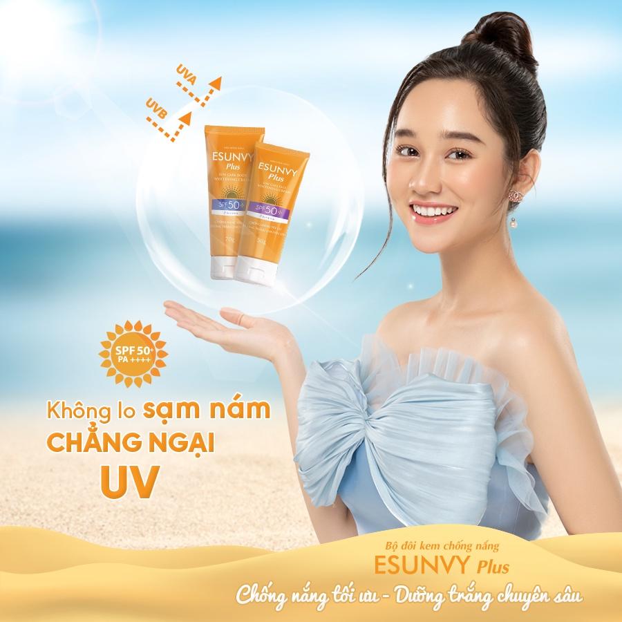 Bộ Combo Tiết Kiệm - 2 Kem Chống Nắng Esunvy Plus Sun Care Face SPF50+/PA++++ Tuýt 50g