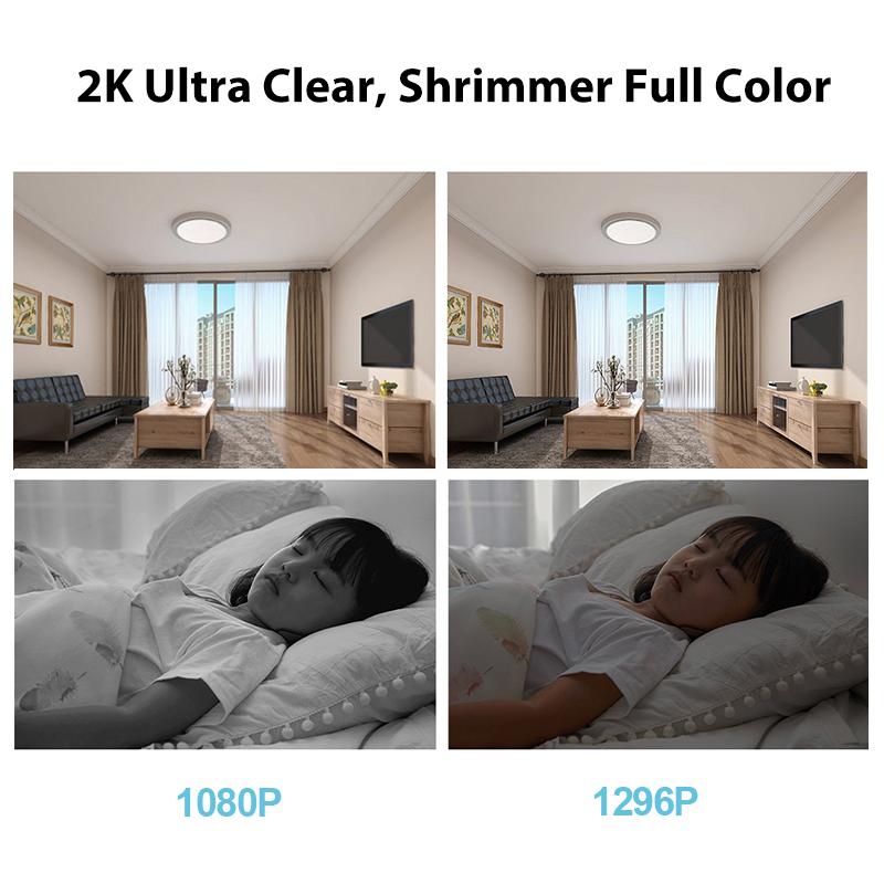 Camera thông minh Xiaomi Mijia 2K 1296P HD 360 Góc Mi Home Security Camera IP trong nhà Pan-Tilt WiFi Giám sát trẻ em Webcam video ban đêm Màu sắc: Camera 2K