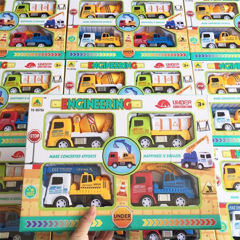 Bộ 4 xe công trình bánh đà