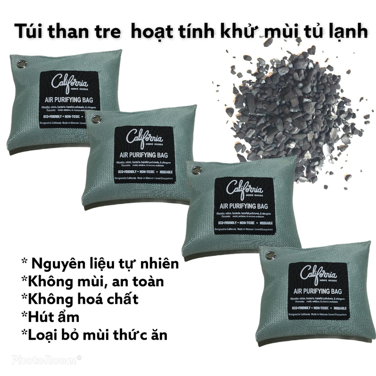 TÚI THAN TRE HOẠT TÍNH KHỬ MÙI, HÚT ẨM,LỌC KHÔNG KHÍ