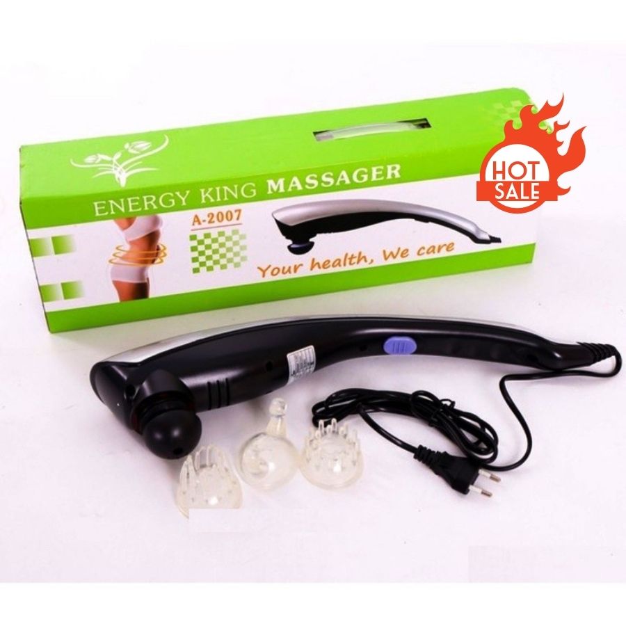 Máy Massage cầm tay 3 đầu King A-2007 - Dụng cụ mát xa toàn thân gọn nhẹ