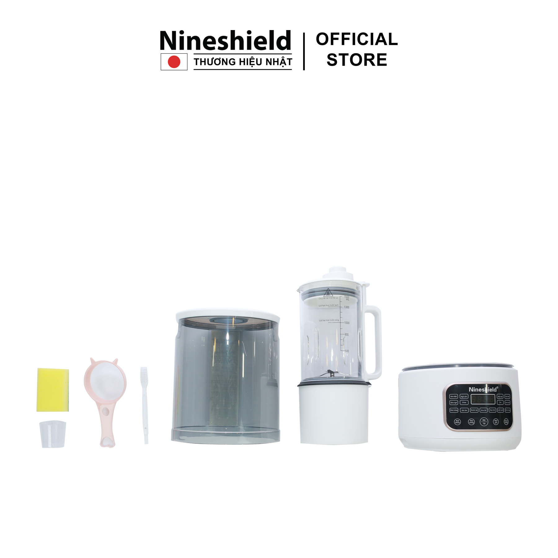 Máy làm sữa hạt chống ồn thông minh Nineshield KB506 - Hàng chính hãng