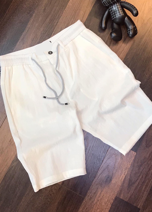 Quần Đùi Nam Trắng Chất Đũi SHORTTRANG90